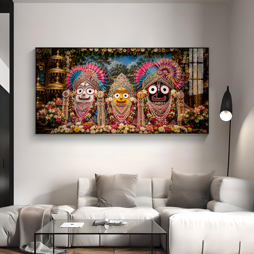 Darshan Of Jagannath ji Premium Acrylic Horizontal Wall Art