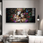 Beautiful Radha Krishna Love Premium Acrylic Horizontal Wall Art