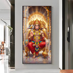 Divine Panchmukhi Hanuman Ji Essence Premium Acrylic Vertical Wall Art