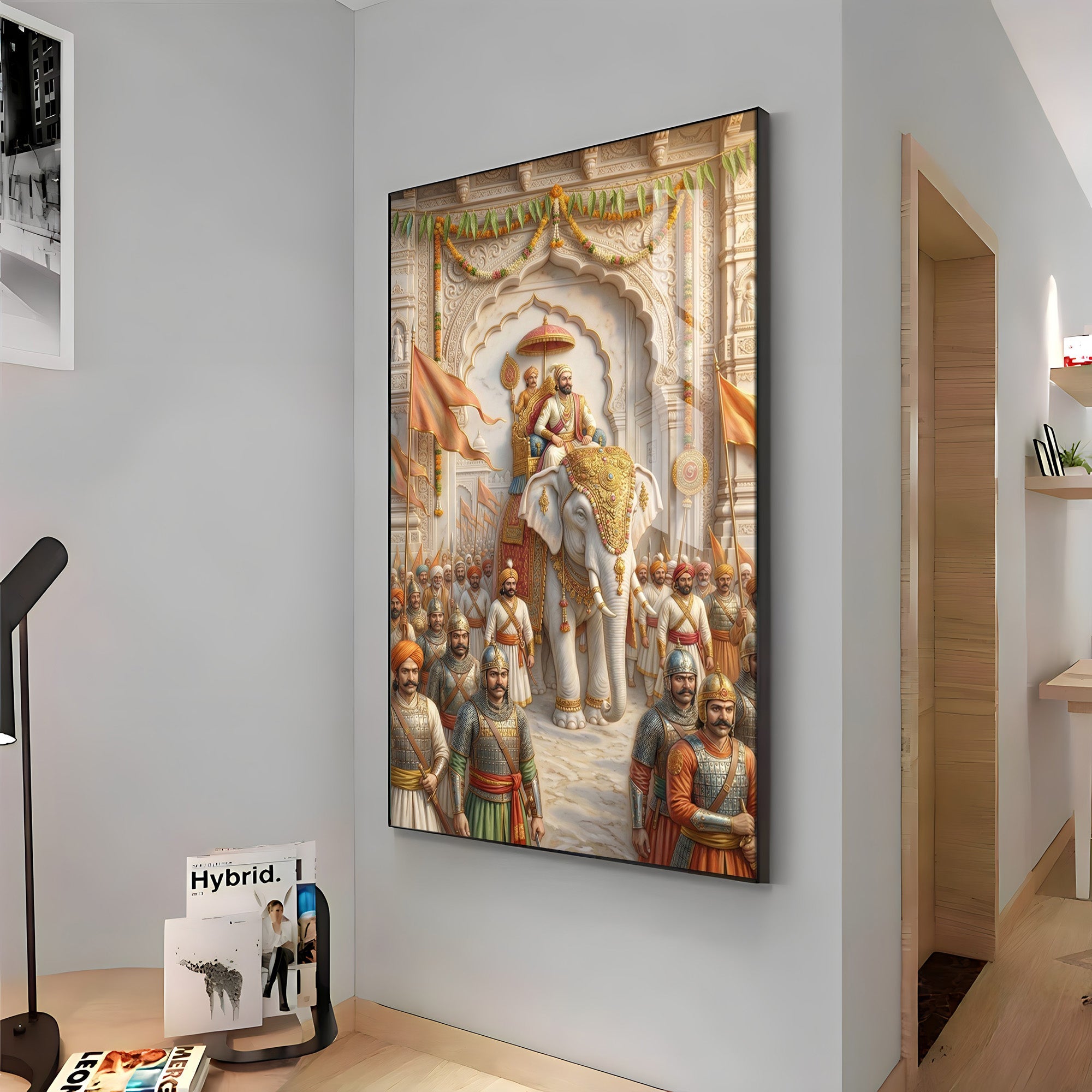 Coronation Of Chhatrapati Shivaji Maharaj Premium Acrylic Vertical Wall Art