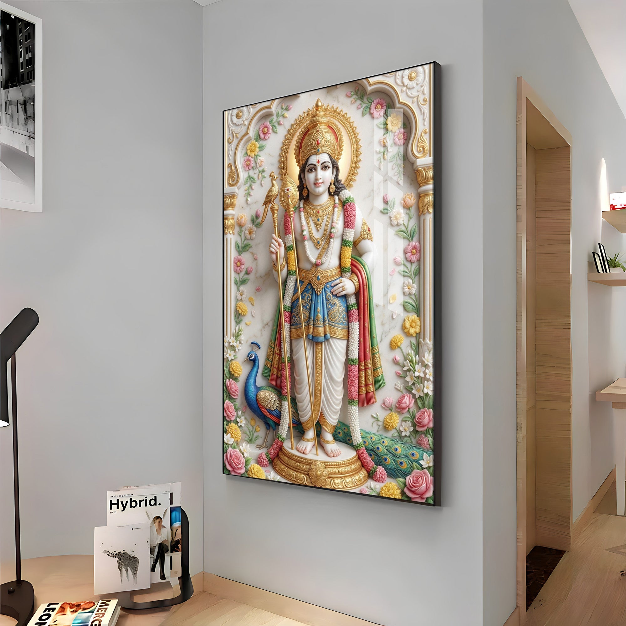 Murugan Premium Acrylic Vertical Wall Art