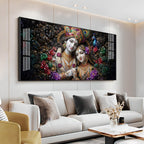 Beautiful Radha Krishna Love Premium Acrylic Horizontal Wall Art