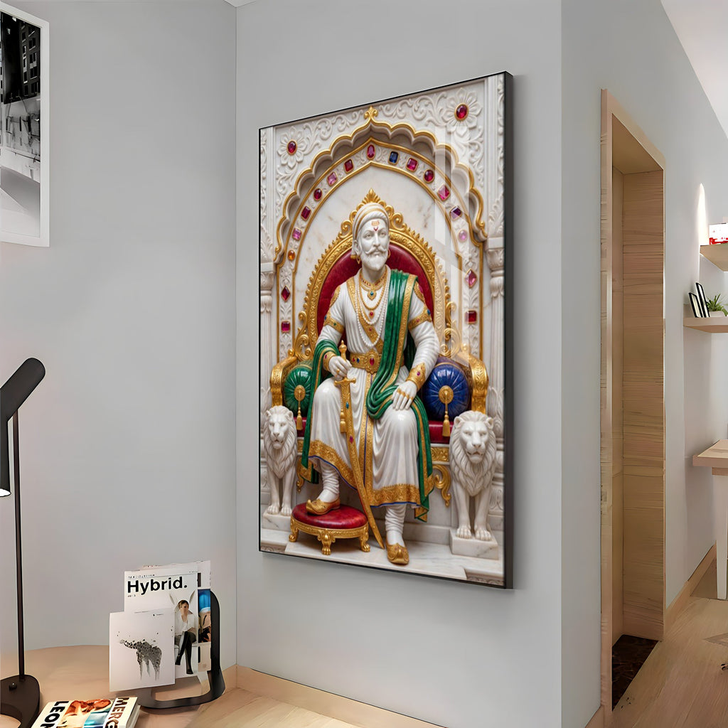 Chatrapati Shivaji Maharaj Premium Acrylic Vertical Wall Art