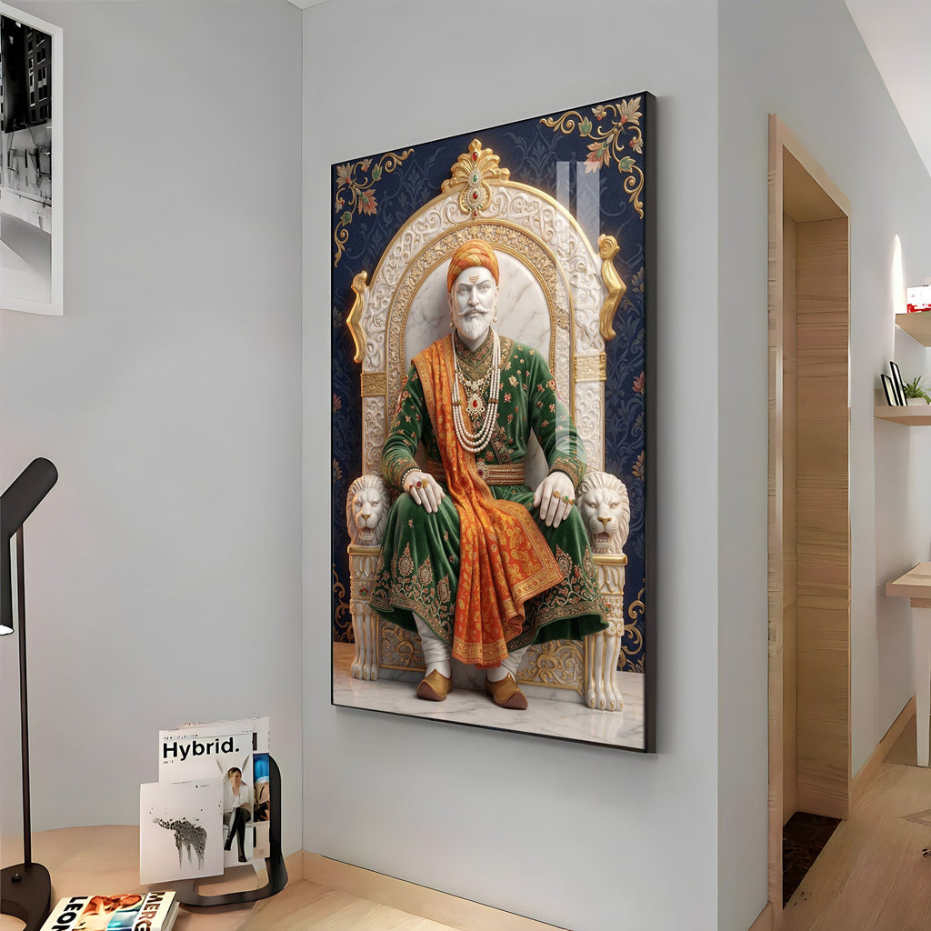 Maratha King Chhatrapati Shivaji Maharaj Premium Acrylic Vertical Wall Art