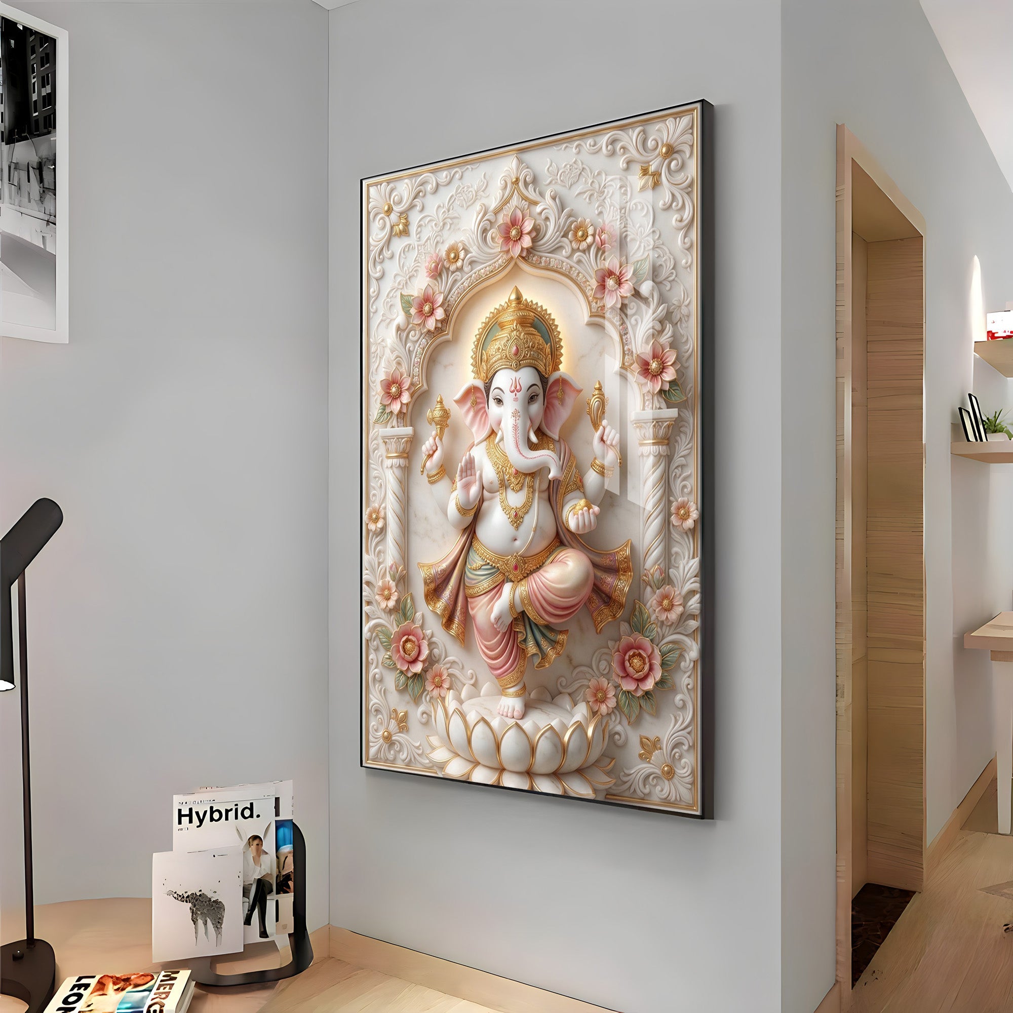 Bhagwan Ganesh ji Premium Acrylic Vertical Wall Art