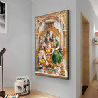 Shiva Parivar idol Premium Acrylic Vertical Wall Art