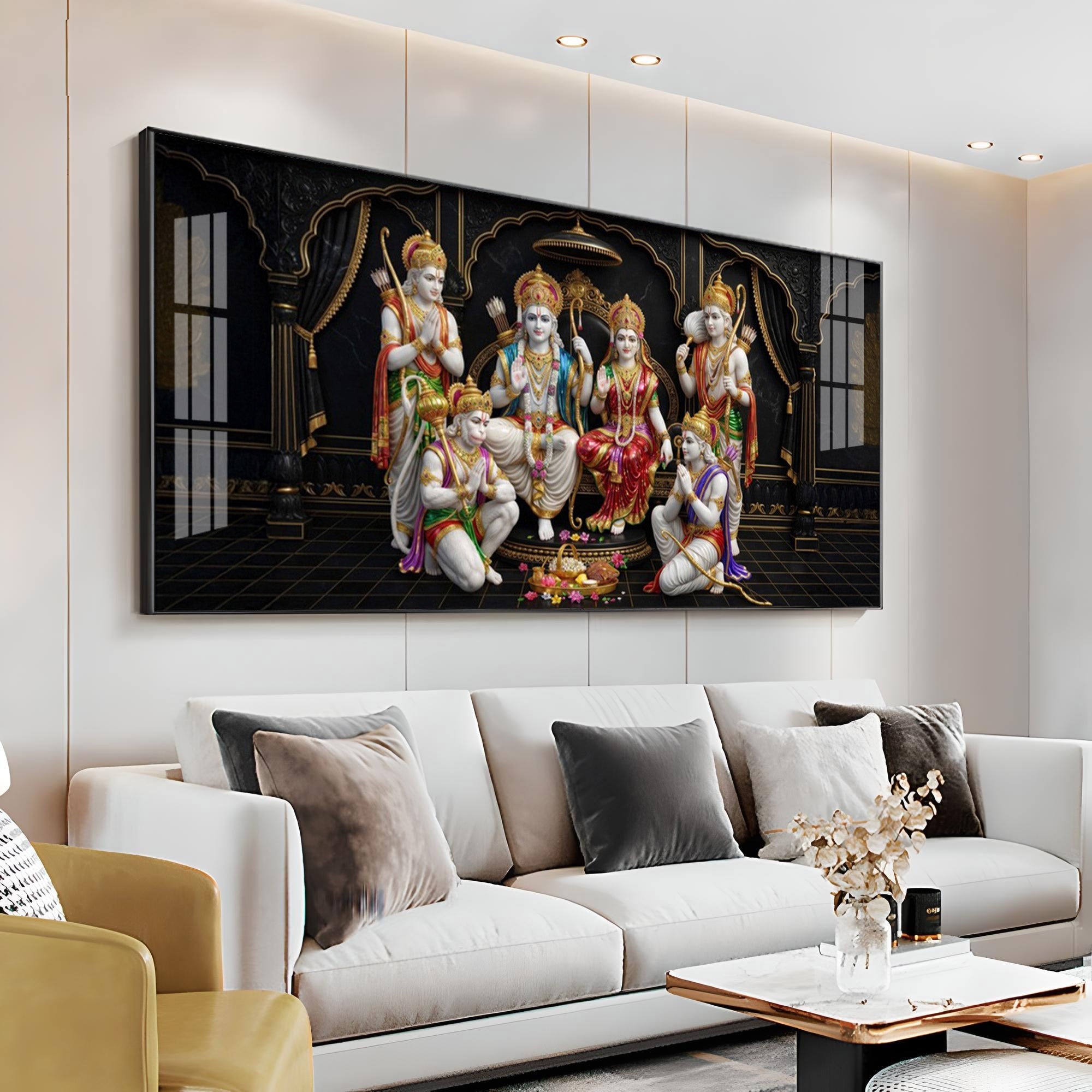 Shree Ram Darbar Premium Acrylic Horizontal Wall Art