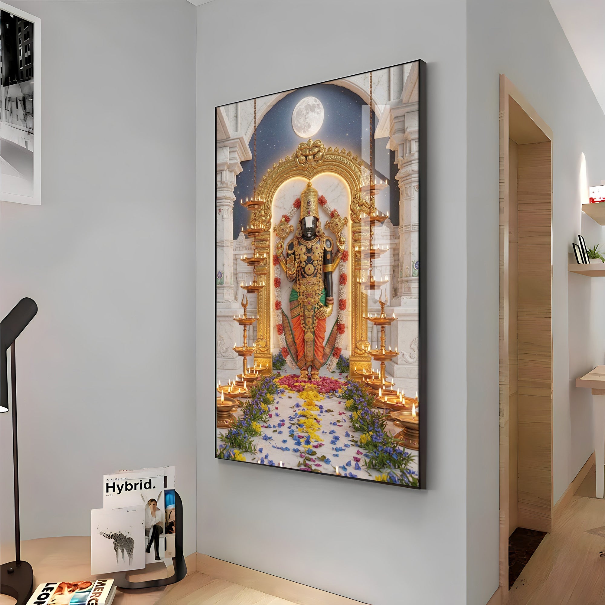 Tirupati Balaji Maharaj Premium Acrylic Vertical Wall Art