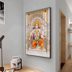 Peaceful Presence Of Panchmukhi Hanuman Premium Acrylic Vertical Wall Art