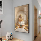 Hindu Deity Ganesha Premium Acrylic Vertical Wall Art