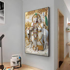 Serenity of Radha Krishna Premium Acrylic Vertical Wall Art