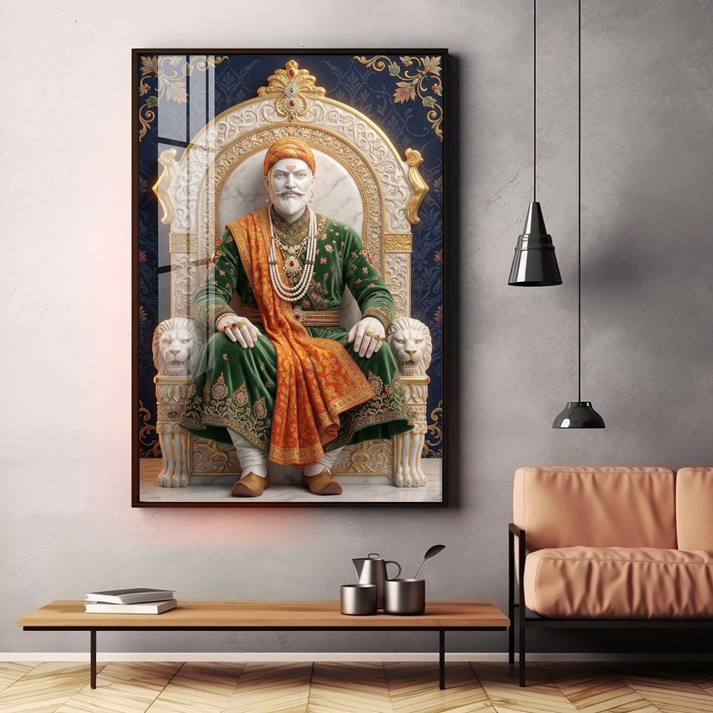 Maratha King Chhatrapati Shivaji Maharaj Premium Acrylic Vertical Wall Art