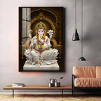 Vighnaharta ganesh Ji Premium Acrylic Vertical Wall Art