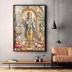 Lord Satyanarayana Premium Acrylic Vertical Wall Art