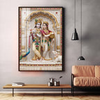 Radha Krishna Aura Premium Acrylic Vertical Wall Art