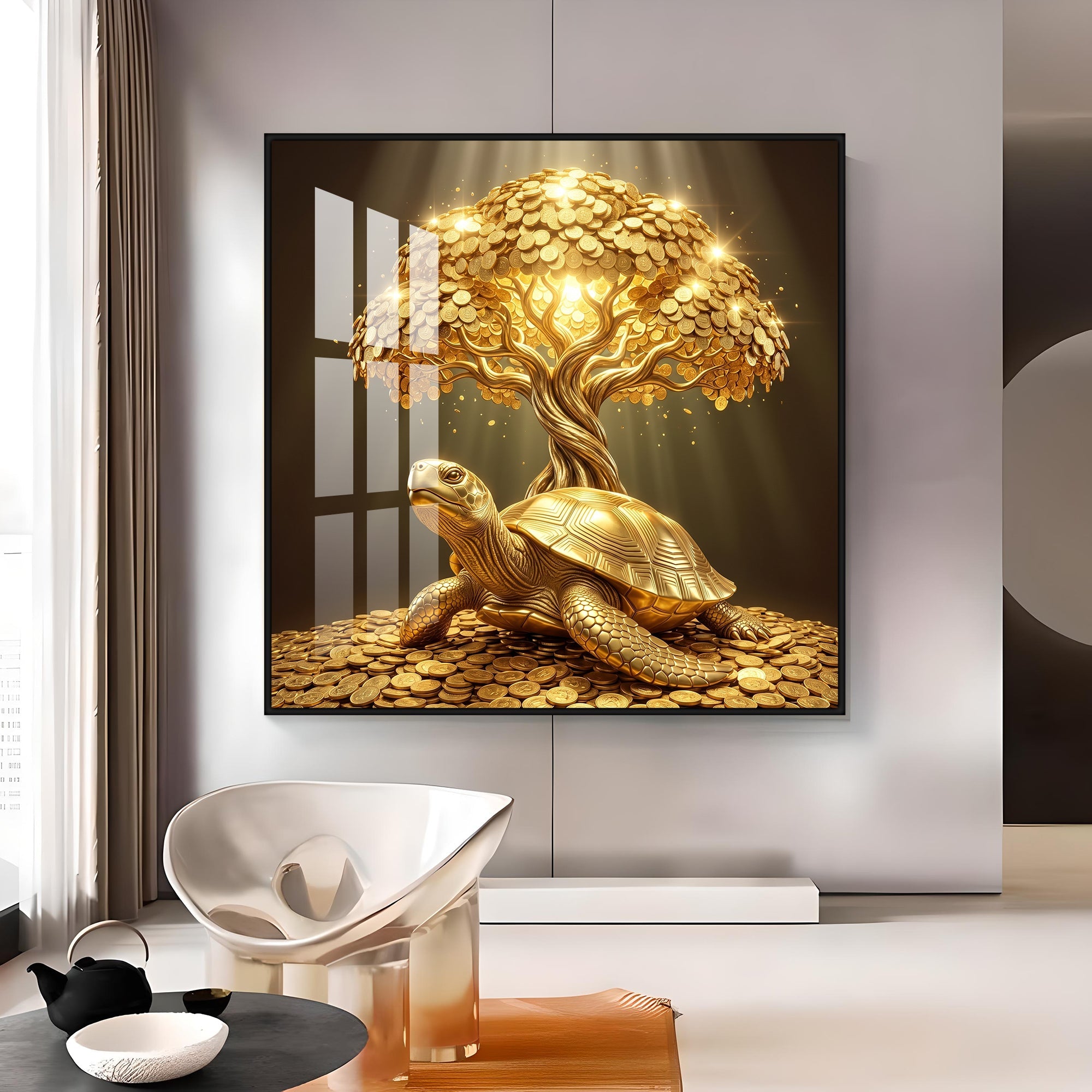 Vastu Kalpavriksha Premium Acrylic Square Wall Art