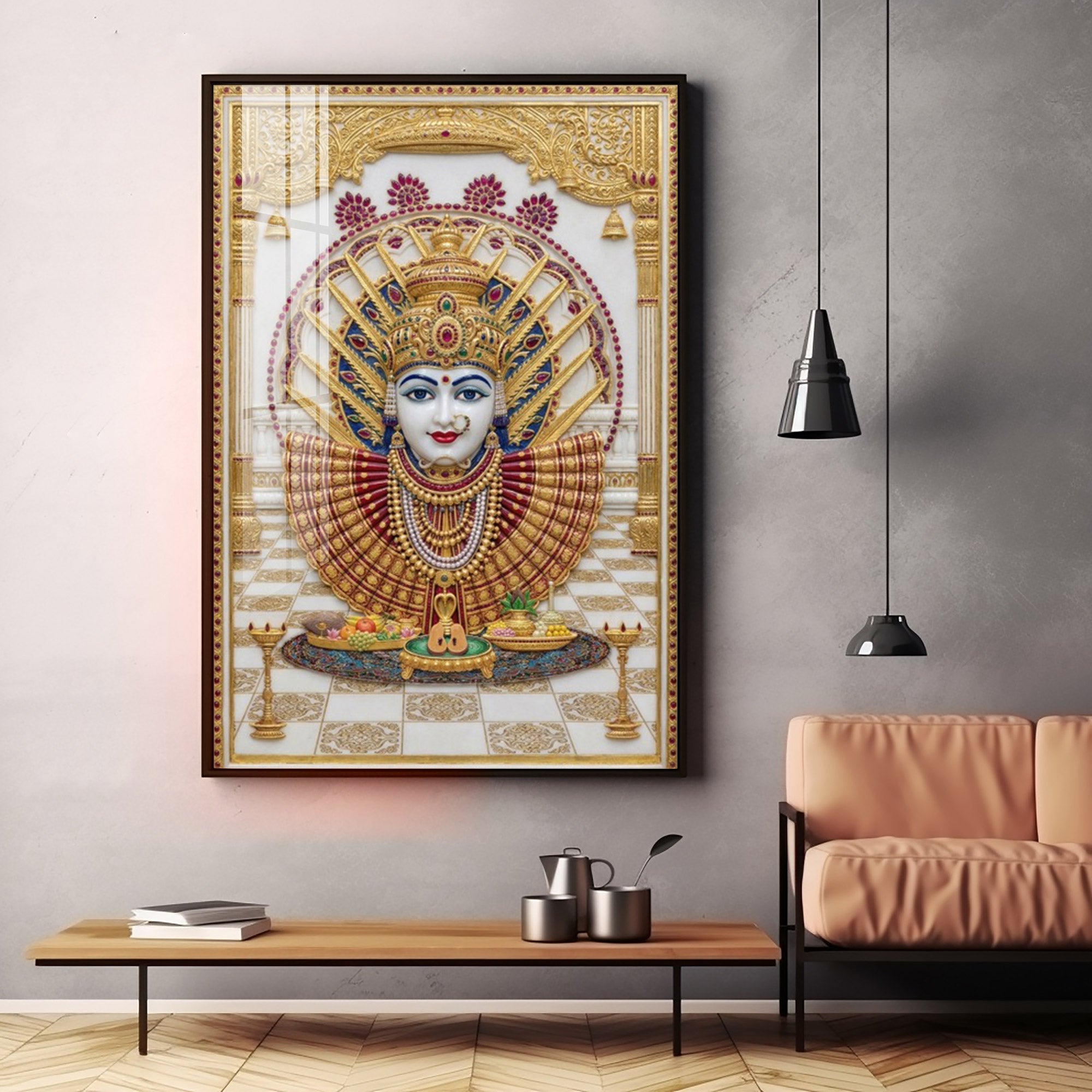 Goddess Renuka Premium Acrylic Vertical Wall Art