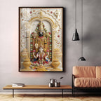 Lord Venkateswara With Maa Laxmi Premium Acrylic Vertical Wall Art