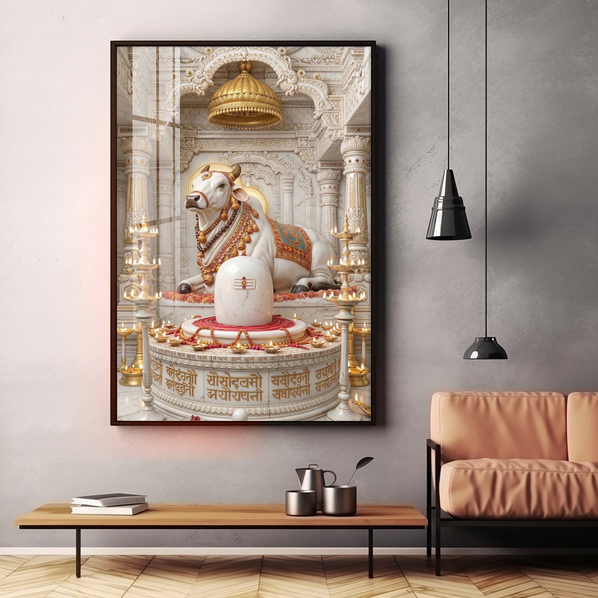 Depiction of Nandi Premium Acrylic Vertical Wall Art