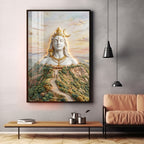Depiction of Lord Shiva Premium Acrylic Vertical Wall Art