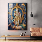 Hindu Lord Murugan Premium Acrylic Vertical Wall Art