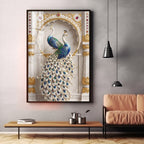 Beautiful Two Peacock Premium Acrylic Vertical Wall Art