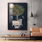 Pichwai Cow Premium Acrylic Vertical Wall Art