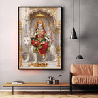 Hindu Goddess Maa Durga Premium Acrylic Vertical Wall Art
