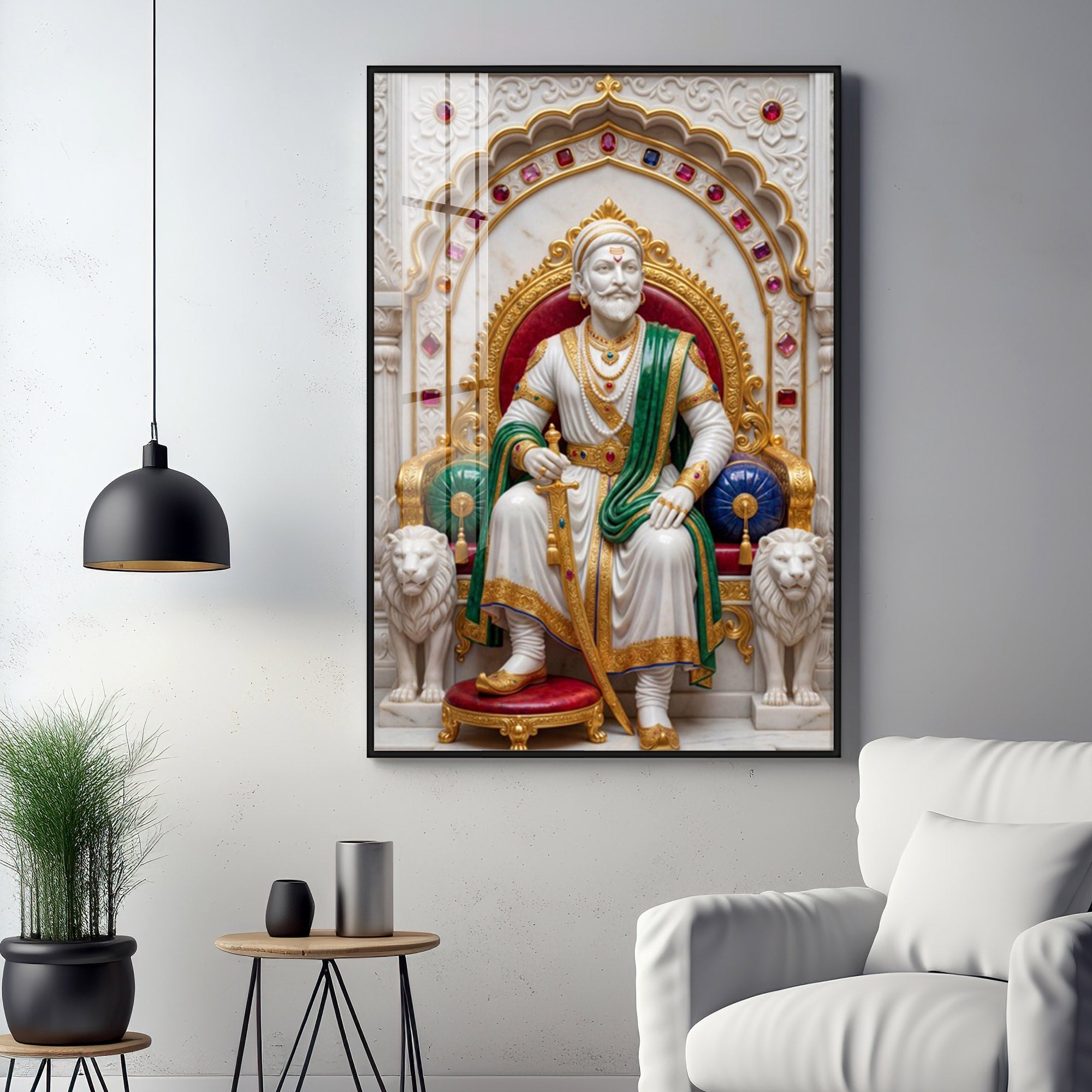 Chatrapati Shivaji Maharaj Premium Acrylic Vertical Wall Art