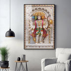 Radiant Hanuman Ji Idol Premium Acrylic Vertical Wall Art
