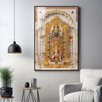 Divine Tirupati Balaji with Lakshmi Ji Premium Acrylic Vertical Wall Art