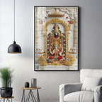Goddess Lakshmi With Lord Venkateswara Premium Acrylic Vertical Wall Art