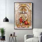 Peaceful Presence Of Hanuman Ji Premium Acrylic Vertical Wall Art