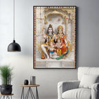 Divine Wisdom Shiv Parivar Premium Acrylic Vertical Wall Art