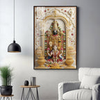 Lord Venkateswara With Maa Laxmi Premium Acrylic Vertical Wall Art