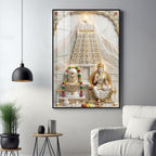 Shivalingam and Goddess Parvati Premium Acrylic Vertical Wall Art