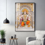 Peaceful Presence Of Panchmukhi Hanuman Premium Acrylic Vertical Wall Art