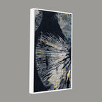Black Background with Golden Textured Abstract Canvas Wall Painting