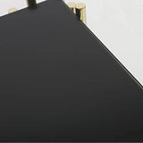 Black Faux Marble 2 - Tier Narrow Console Table - Decor Smart