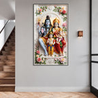 Shiv Parivar Acrylic Wall Painting for Living Room Home Decor