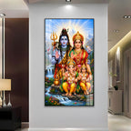 Shiv Parvati Acrylic Wall Art for Home Temple and Living Room
