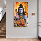 Lord Shiva Parvati Family Acrylic Wall Decor for Modern Home