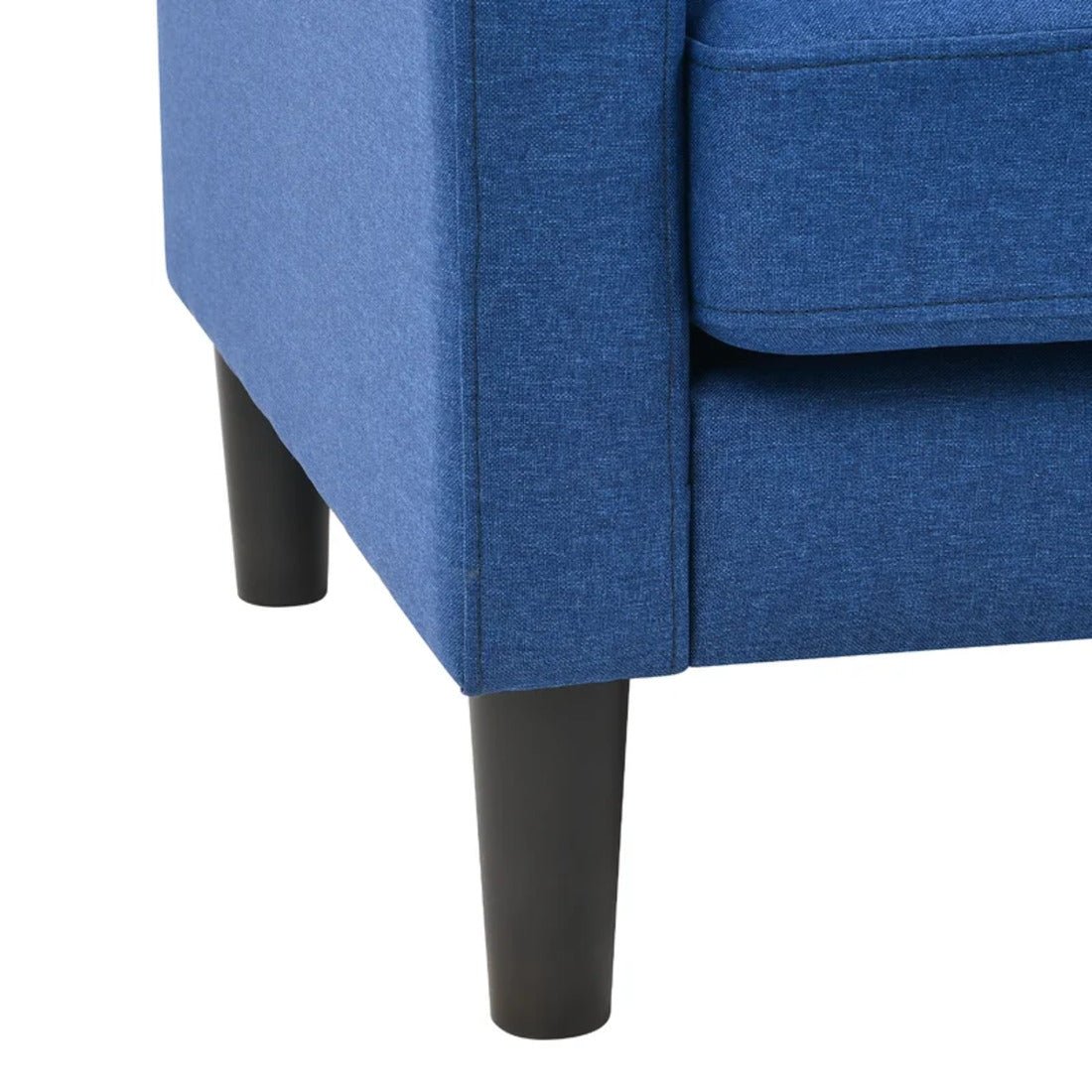 Blue Color Standard Velvet Accent Chair with Ottoman - Decor Smart