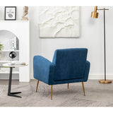 Blue Luxurious Tufted Velvet Sofa Lounge Chair - Decor Smart