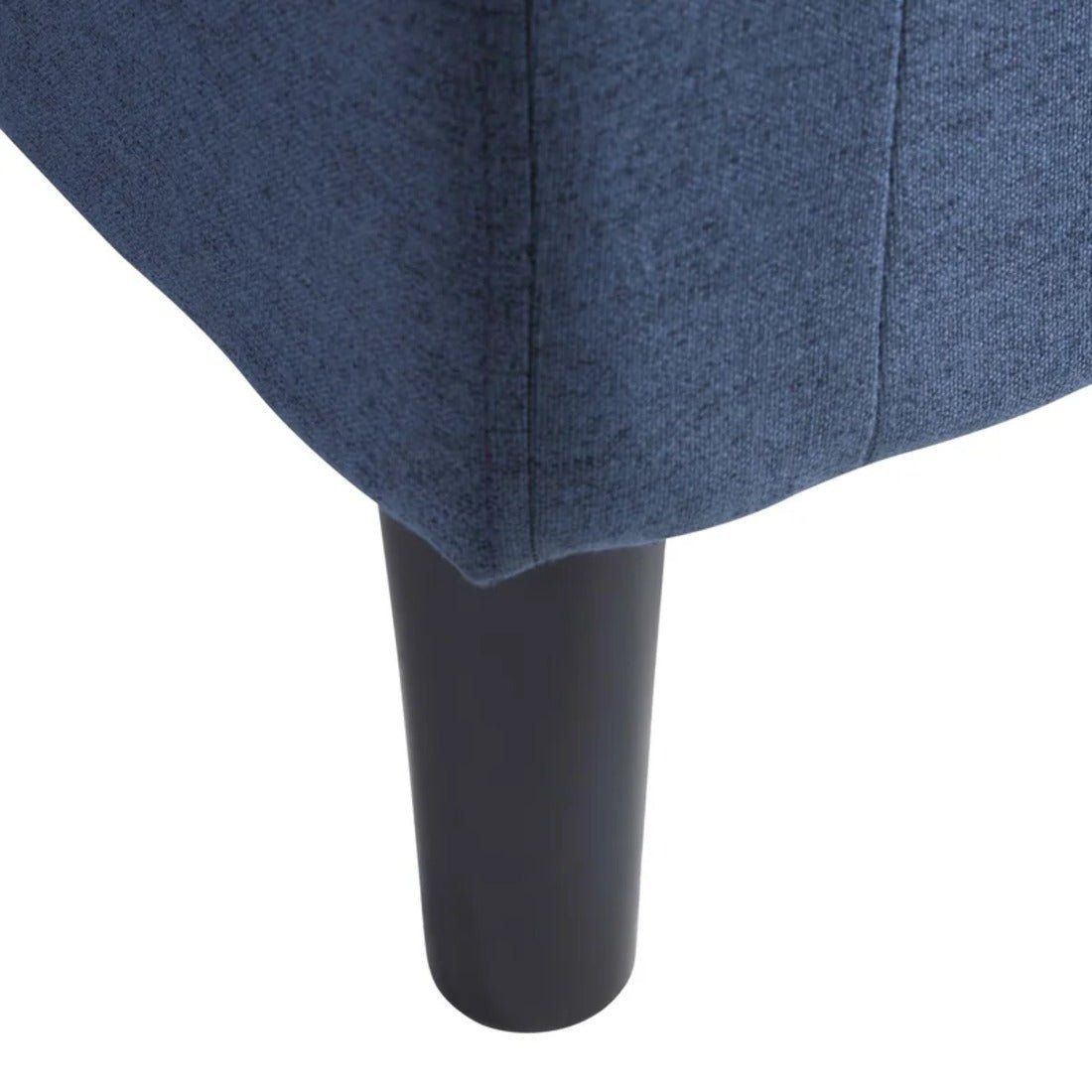Bluish Grey Comfy Round Back Rich Velvet Accent Chair with Ottoman - Decor Smart