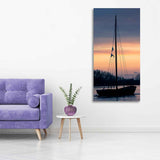 Boat at Sunset Canvas Wall Painting - Decor Smart