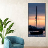 Boat at Sunset Canvas Wall Painting - Decor Smart