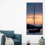 Boat at Sunset Canvas Wall Painting - Decor Smart