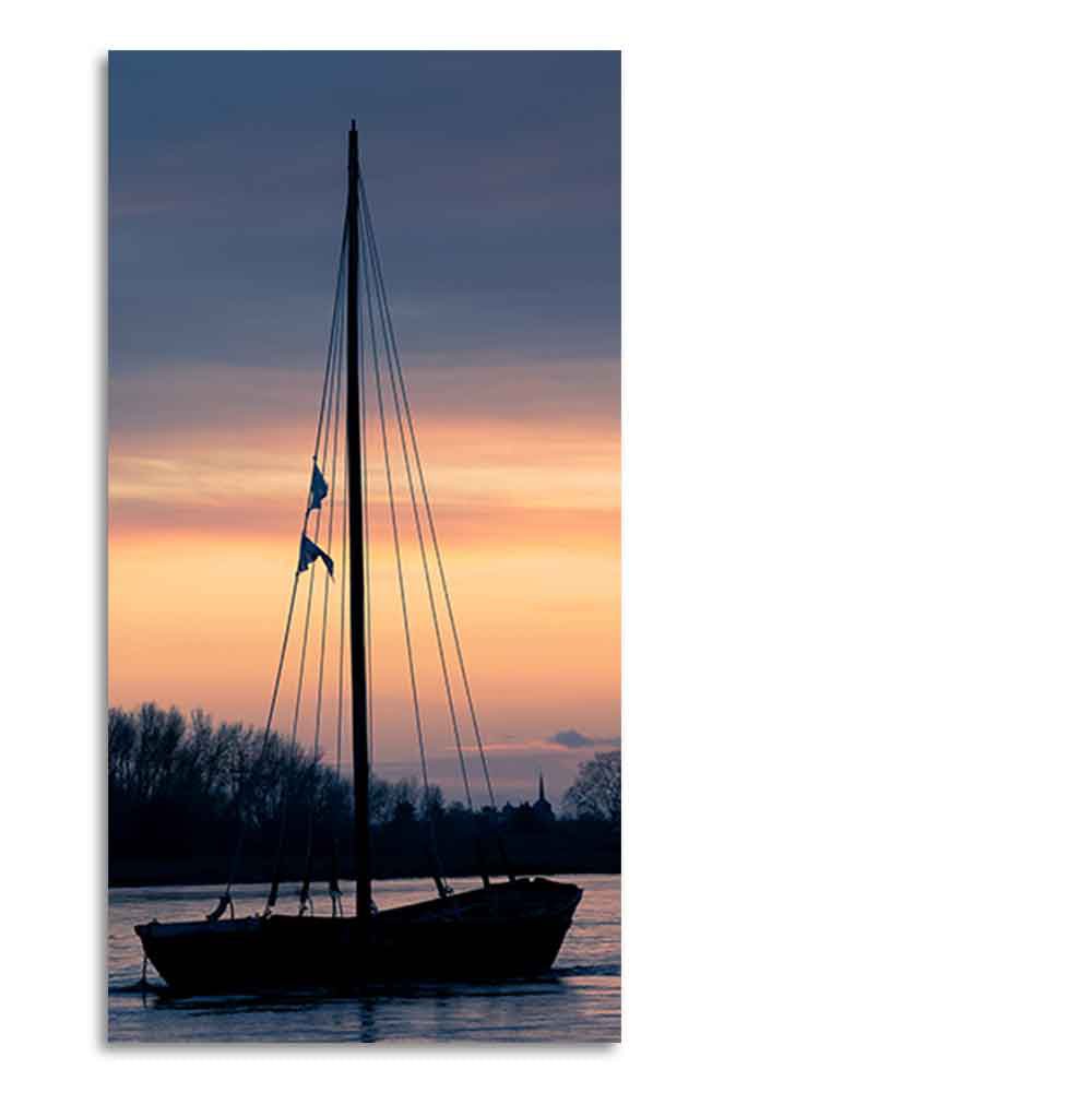 Boat at Sunset Canvas Wall Painting - Decor Smart