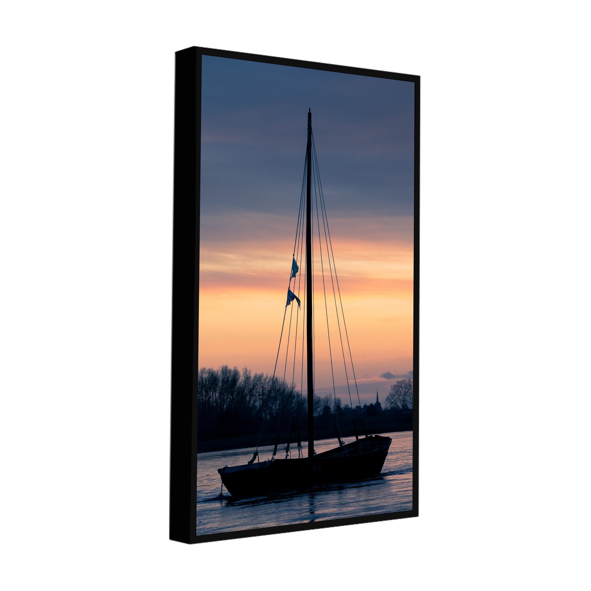 Boat at Sunset Canvas Wall Painting - Decor Smart